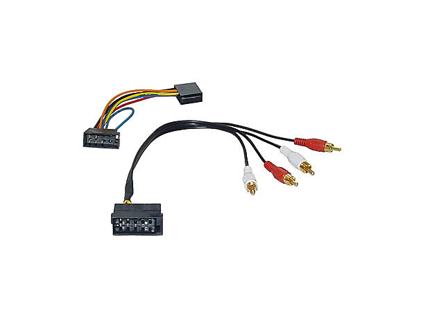 Adapterkabel Linje inn VW Audi 10pin ISO 10 pin ISO til RCA 